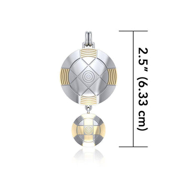 Protection Centralization sterling silver with 14k gold accents Pendant MPD1242 - Jewelry